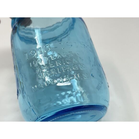 Ball Perfect Mason Canning Jar Pint 16 Oz USA NO LID Blue Turquoise Aqua - Picture 6 of 6
